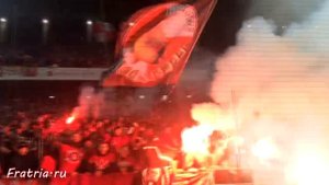 Красно-белая трибуна на матче Спартак - цска 29.10.2016 г.