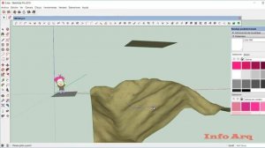 Create a cut and filled level platform on site - 1001bit plugin SketchUp