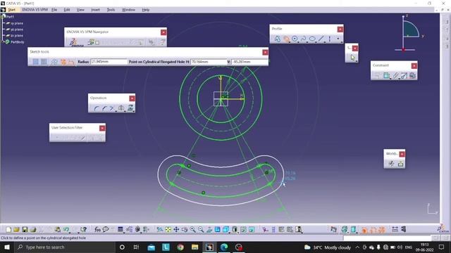 CATIA V5 R21 | 2D SKETCH | BASIC FOR BEGINNER'S || #16 with voice | catia with explain | HINDI CATI