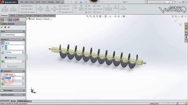 How To Design and Creat Animation of Screw Turbine | Turbine Modeling in Solidwork | Solidwork Basi