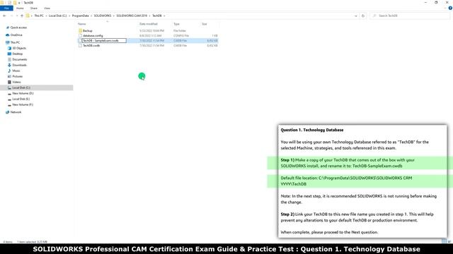 Question 1 : (CSWP-CAM) SOLIDWORKS Professional CAM Certification Exam Guide & Practice Test