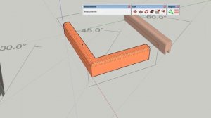 Cutting a miter in SketchUp (web, iPad or desktop)