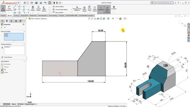 SolidWorks Tutorial For Beginners  | Exercise 50