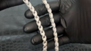 Sterling Silver Iced Out VVS1 Moissanite Rope Chain