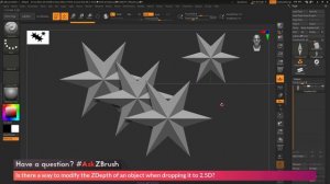#AskZBrush: “Is there a way to modify the ZDepth of an object when dropping it to 2.5D?”
