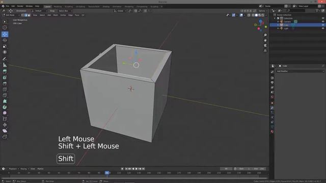 Dasar mengenal Modifier 3D Blender : Solidify & Wireframe смотреть онлайн