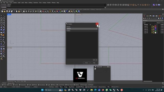 RHINOCEROS 8 - POPUP TẠO LƯU VÀ THAY ĐỔI rhino3d  rhinoceros3d rhino3dViet