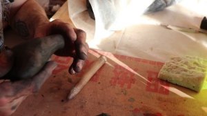 Большая свистулька Череп из шамотной глины