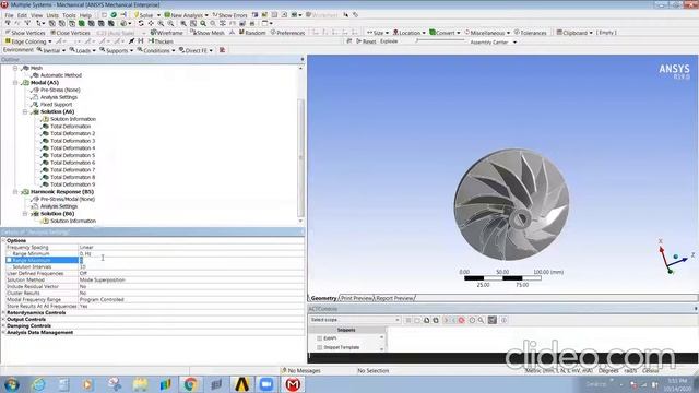 Ansys WB-Simple Harmonic Analysis of impeller.#fea #ansysworkbench #structural #desgin #cae