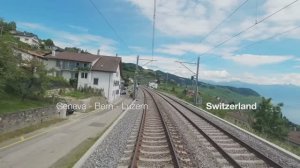 🚄 4К SmartTV ➤ Железная дорога: Женева - Берн - Люцерн, со скоростью до 200 км/ч. !