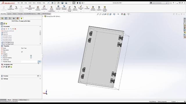SOLIDWORKS SWOOD Door Design Tutorial - Door Type & Orientation смотреть онлайн