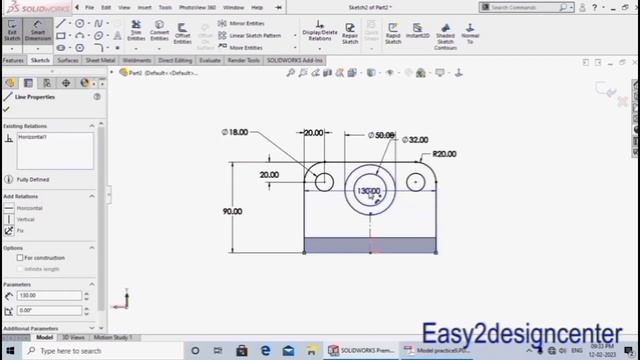 Solidworks Tutorial for Beginners Exercise-13 सीखिए हिंदी में