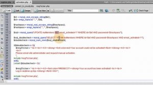 How to Build a Community Web Site Part 5 - Activation Script Dreamweaver