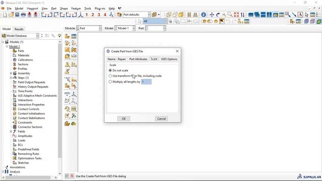 Abaqus Tutorial (Basic): How to import IGS file in abaqus #abaqus #abaqustutorial .