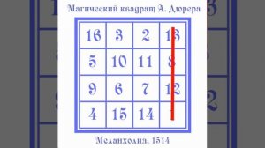 Магический квадрат А. Дюрера