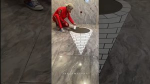 The most beautiful 3D rope tiles design,make 3D floor tile design with cutting & full details part4