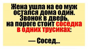 На пороге стоит соседка в одних трусиках - Смешные анекдоты