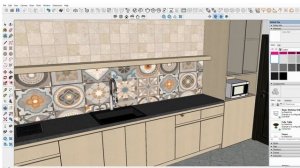 SketchUp 3D | Kitchen 3D View | #sketchup #shots #shorts