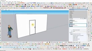 porte animée dans sketchup avec  le plugin  keyframe animation