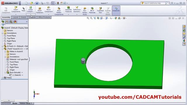 SolidWorks Assembly New Part | Linear Circular Component Pattern | Hole | Bill of Material, Balloon