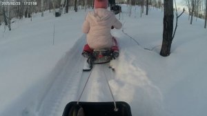 МОТОСНЕГОКАТ .ДЕТИ ВОСТОРГИ