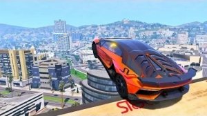 Скоростные прыжки / аварии в GTA 5 с модами на реальные машины