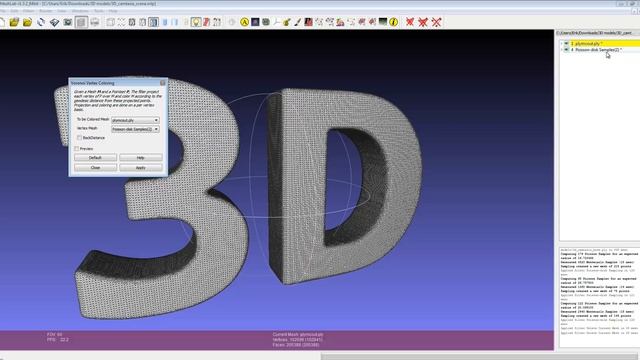 How to create a voronoi wireframe from a 3D model using MeshLab смотреть онлайн