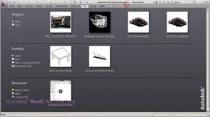 REVIT ARCH 2012 FIRST PROJECT 02 RECENT FILES WINDOW