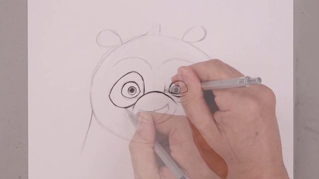 How To Draw Po | Kung Fu Panda | Sketch Tutorial смотреть онлайн