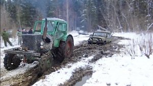 Реальное Русское бездорожье! Сломали УАЗ, пошли за трактором!? Брод, грязь, бездорожье, оффроад