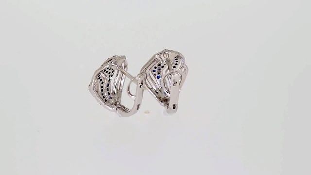 Золотые серьги с сапфиром и бриллиантами арт. E25924-9200-1564 смотреть онлайн