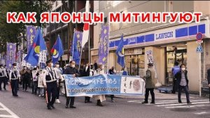 КАК МИТИНГУЮТ ЯПОНЦЫ: Работа полиции на митингах в Японии