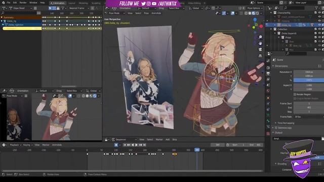 | BLENDER | Zelda dance speed art animation смотреть онлайн