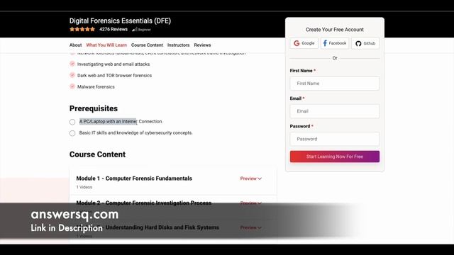 Free Digital Forensics Course with Free Certificate смотреть онлайн