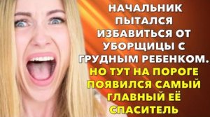 📗 Истории из жизни. Начальник пытался избавиться от уборщицы с грудным ребенком, но...