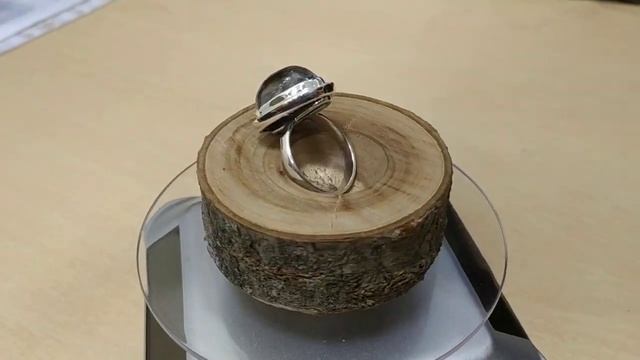 Серебряное кольцо, кварц с хлоритом. смотреть онлайн