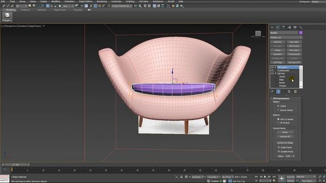 Моделлинг кресла и текстурная развёртка в 3ds max