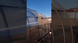 Установка усиленной полимерно-порошковой теплицы