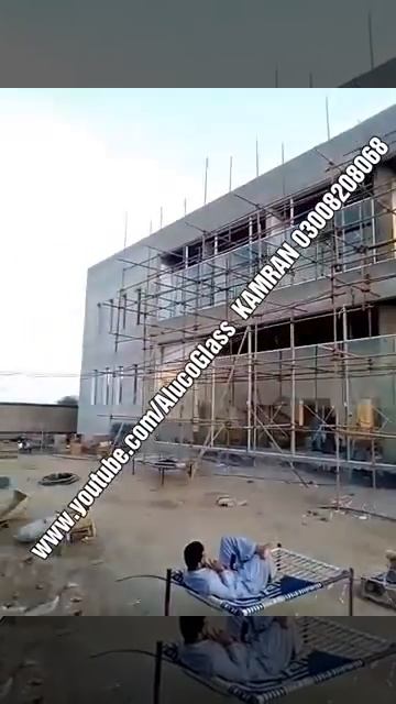 Aluminum Composite Panel Curtain Wall Glass Glazing Project Under Progress. KAMRAN 03008208068 смотреть онлайн