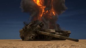 3ds max, FumeFX massFX, Tank blasting