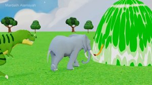 Paint and animals gorilla, Elephant, Duck Cartoon, Lion, Cow Fountain Crossing Wild Animals Game