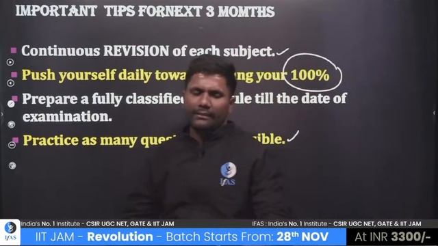 Crack the 3 month Strategy for IIT JAM Examination with Vikas Yadav Sir