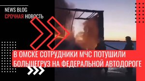 В Омске сотрудники МЧС потушили большегруз на федеральной автодороге.Автомобиль потушили.