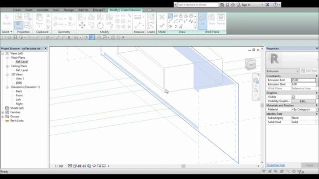 Family Creations: Creating a Coffee Table in Revit 2018