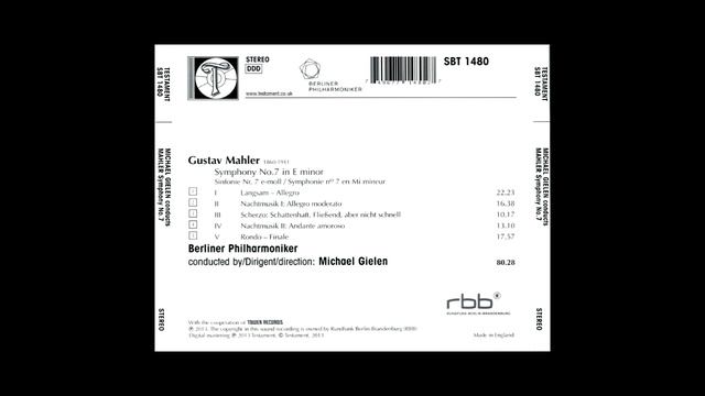 Mahler - Symphony No.7 (BPO - Gielen) смотреть онлайн