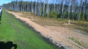 Гидропосев газона Трасса М 11, Санкт- Петербург - Москва,  Вышний Волочёк