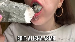 Мокрый мел в пасте/Wet chalk in paste #мелоежка #мел #chalk #crunch #хруст #глина #асмр #asmr