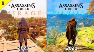 Assassin's Creed Mirage vs Valhalla Сравнение деталей и физики