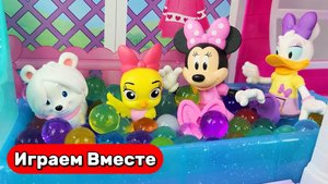 Микки Маус ! Играем в игрушки из мультиков ! Кукольный домик Минни Маус ! Видео для детей