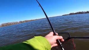 Река Ока. Московская область, Пирочи. Рыбалка с лодки перед запретом. Джиг.